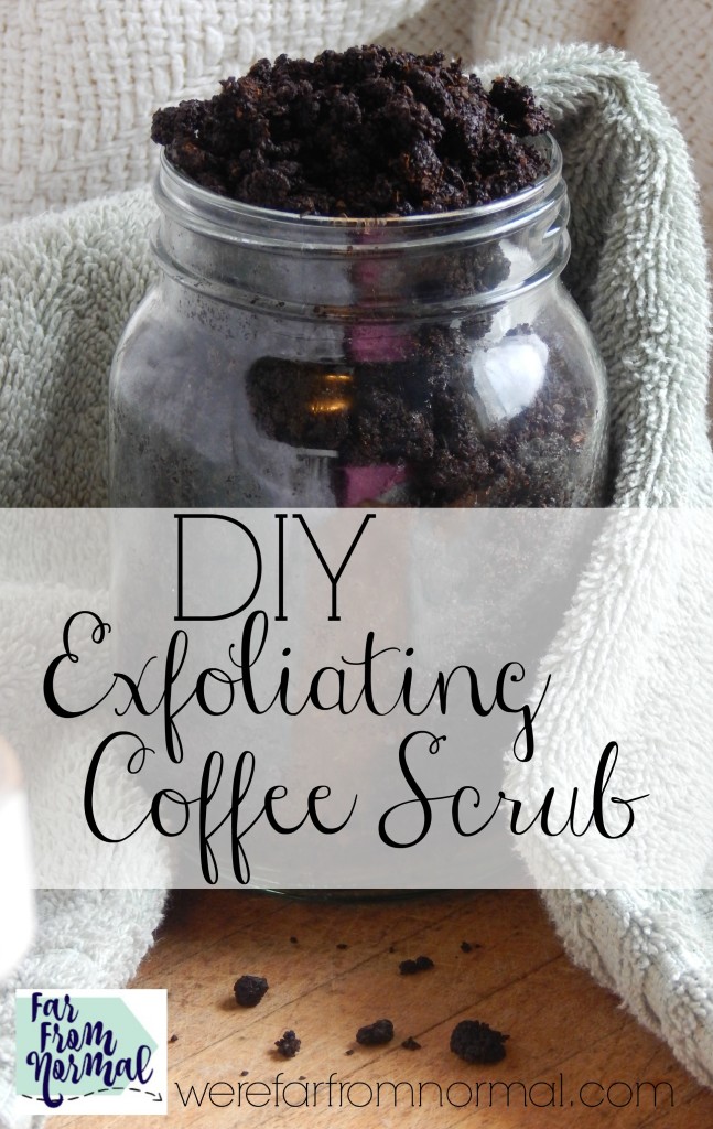 Whip together this awesome smelling coffee scrub with simple ingredients from your kitchen! It leaves your skin silky smooth and summer ready!