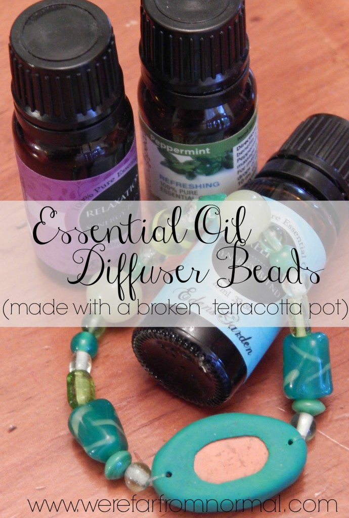 Essential Oil Diffuser beads make them yourself from a broken terracotta pot!