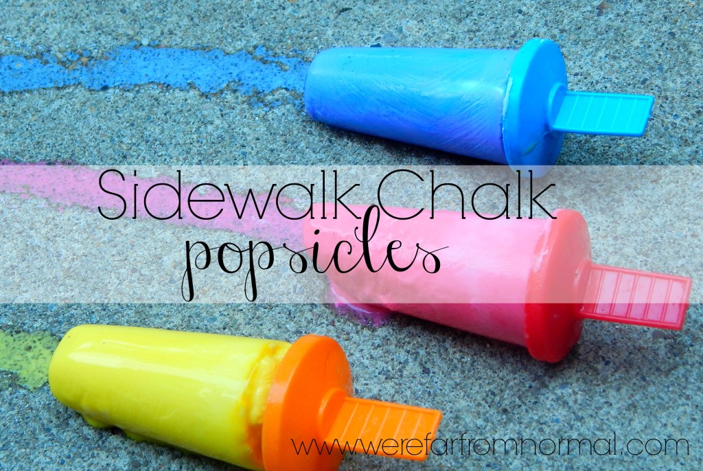 Here's a fun way to get creative this summer! Cool and colorful these sidewalk chalk popsicles are so much fun!
