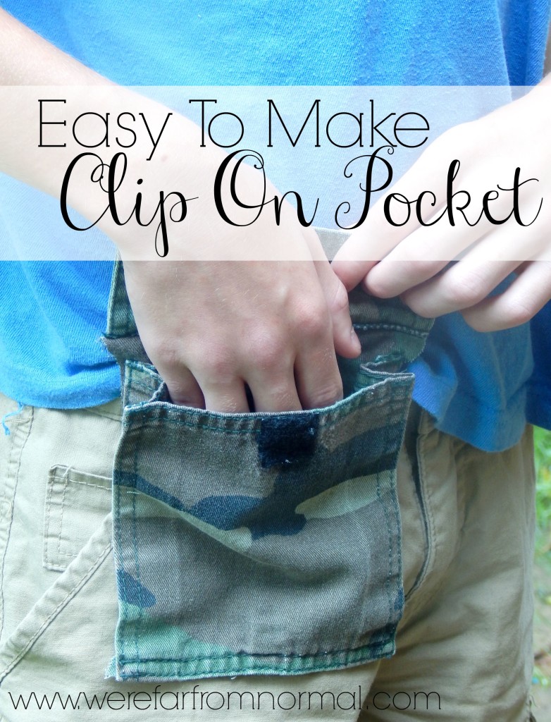 Make a clip on cargo pocket! A super easy project that is so handy!