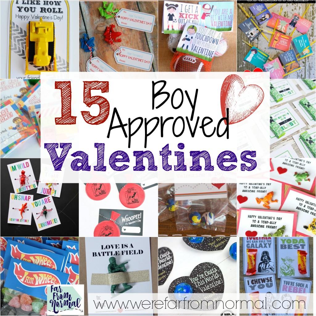 15 Boy Approved Valentines! Looking for something that's not to girly or lovey for your son's valentine's party There are so many awesome ideas here!