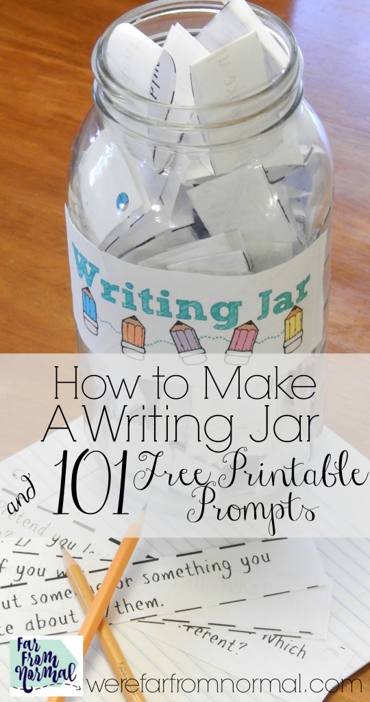 This is such a fun way to get your kids writing! These prompts are great, creative, and fun! The kids really enjoy getting to pick out of the jar!