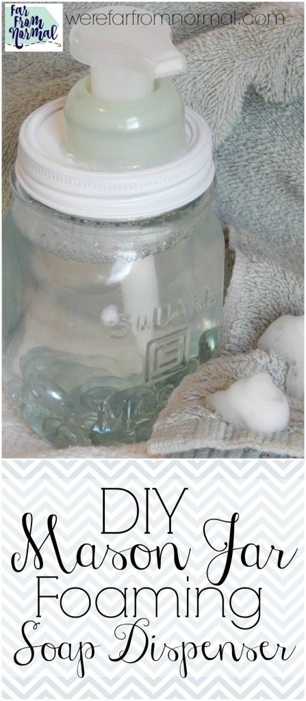 Do your kids love foamy soap Mine do! This soap dispenser is so much cuter than the ugly plastic one from the store! It's a great way to make your soap last longer too!