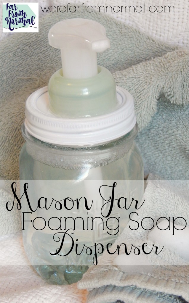 My kids love foaming soap but I hate the ugly plastic dispenser! So glad to have found this, Mason Jars are so much cuter! And the foaming pump helps your soap last longer!