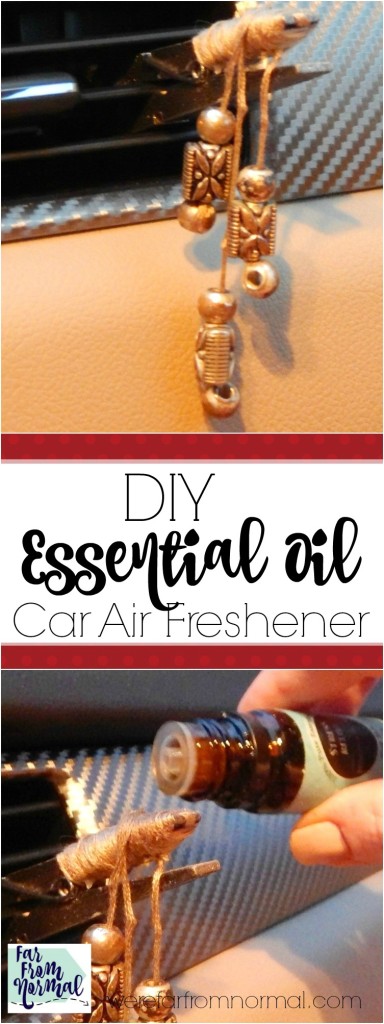 Take your favorite essential oil scents on the go! This is a super simple project and a great way to fragrance youc car with natural scents!