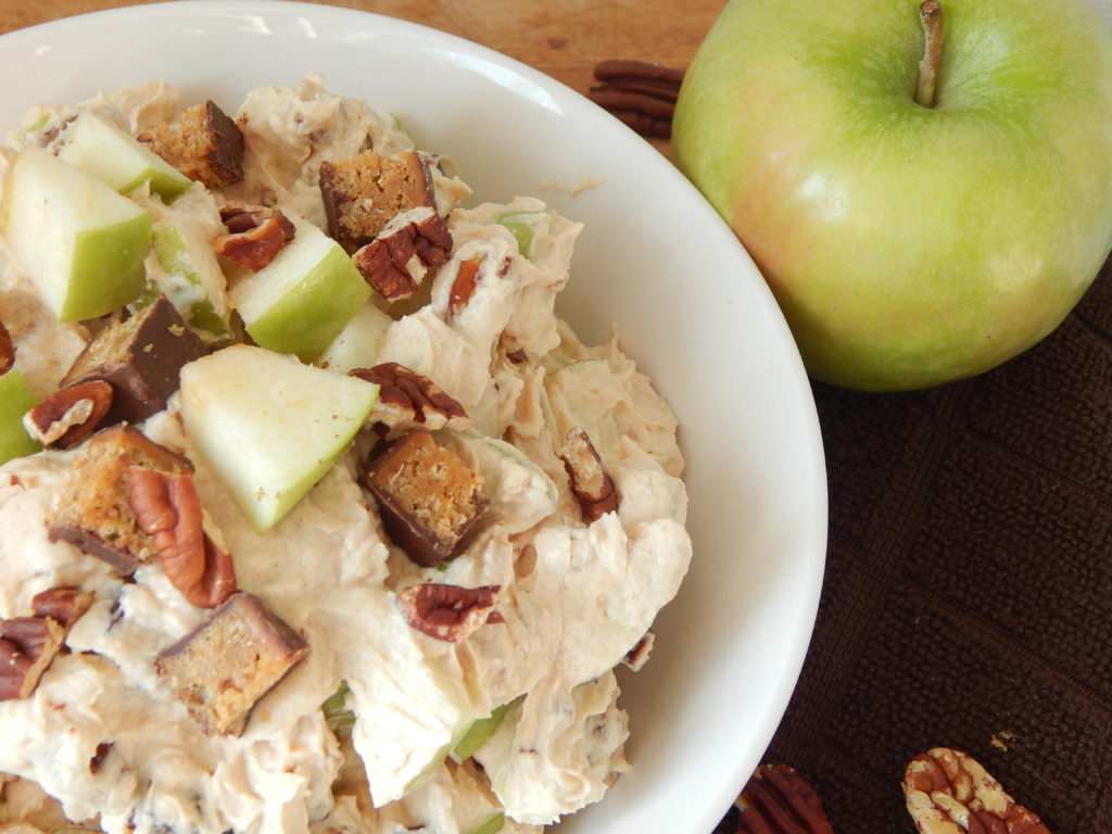 Chocolate Peanut Butter Apple Salad Made with ZonePerfect bars
