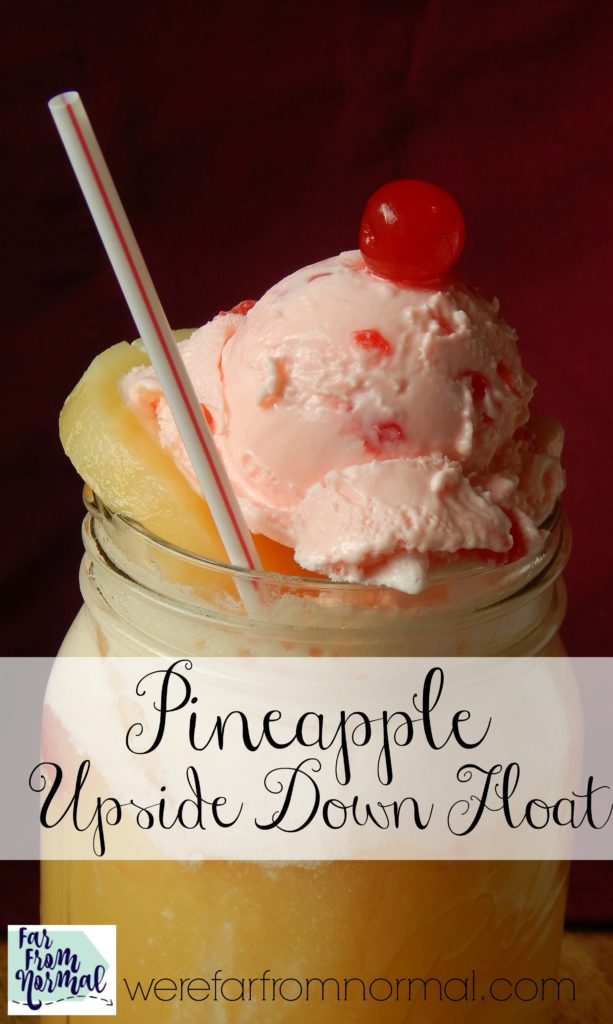 This isn't your average float! All the taste of a pineapple upside down cake in a refreshing ice cream float!