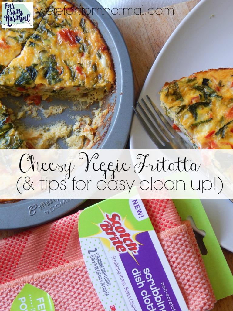 Fritatta is delicious but clean up can be a pain! Get this amazing recipe plus tips for easy clean up!