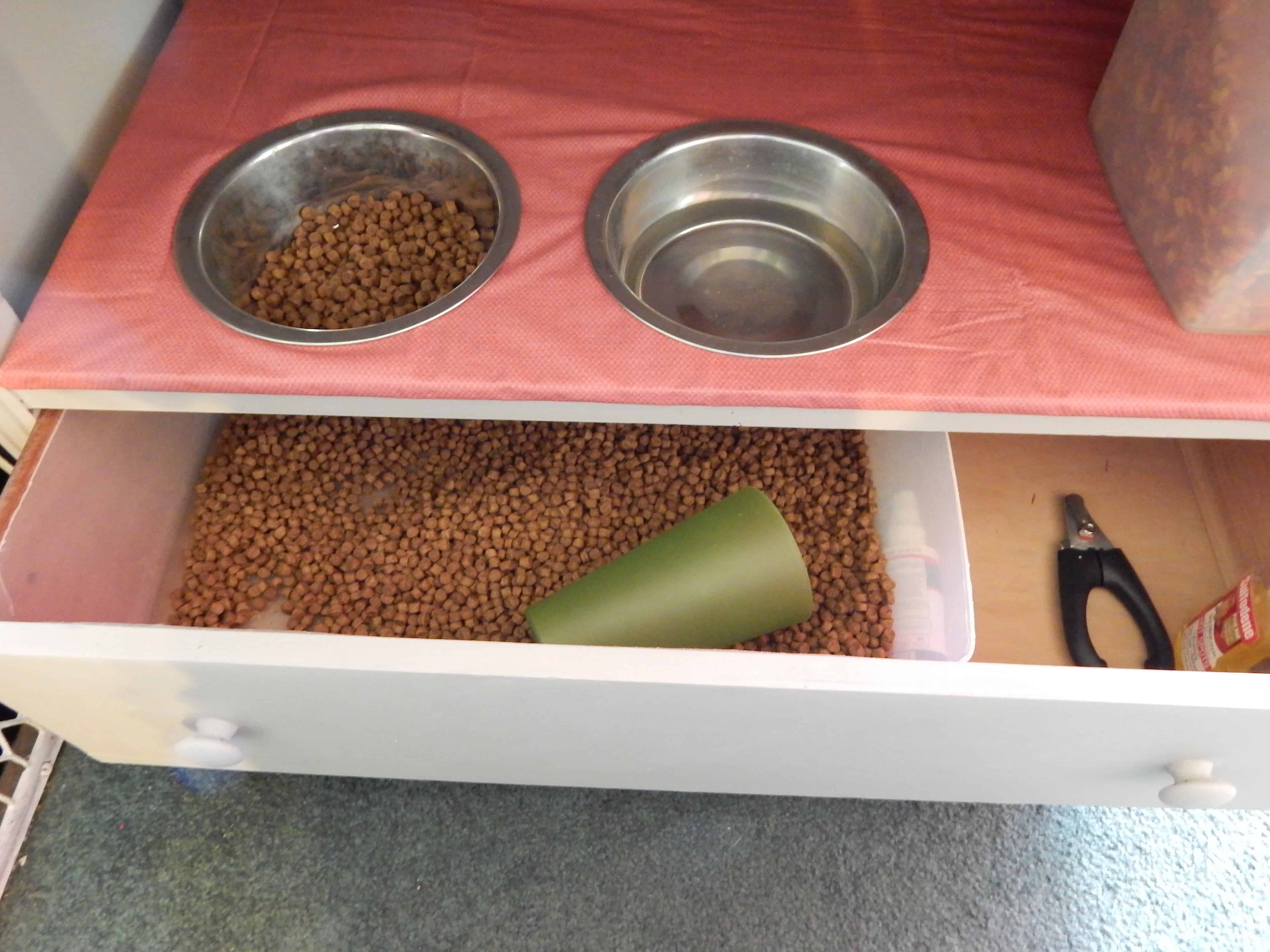 DIY Pet Feeding Station (Dresser Makeover)