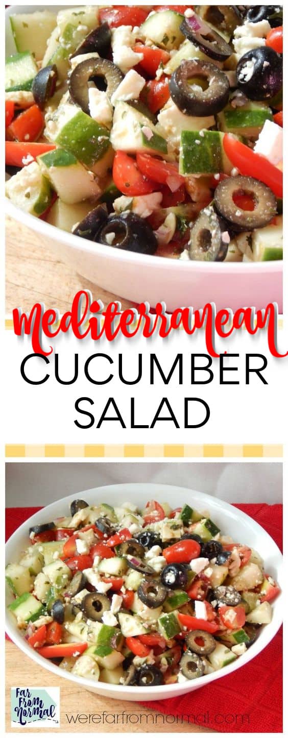 Mediterranean Cucumber Salad - Far From Normal