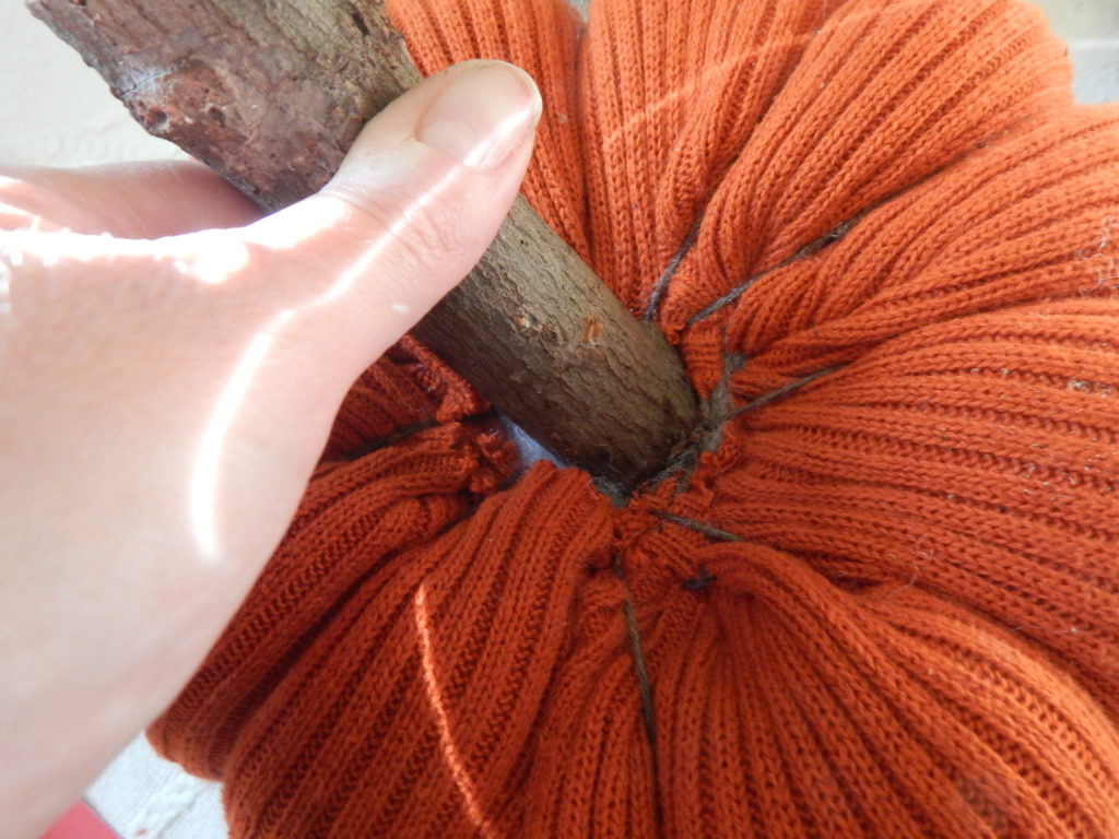 pumpkin made from a sweater