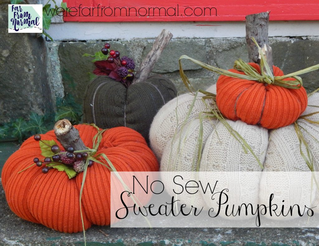 no sew sweater pumpkins 