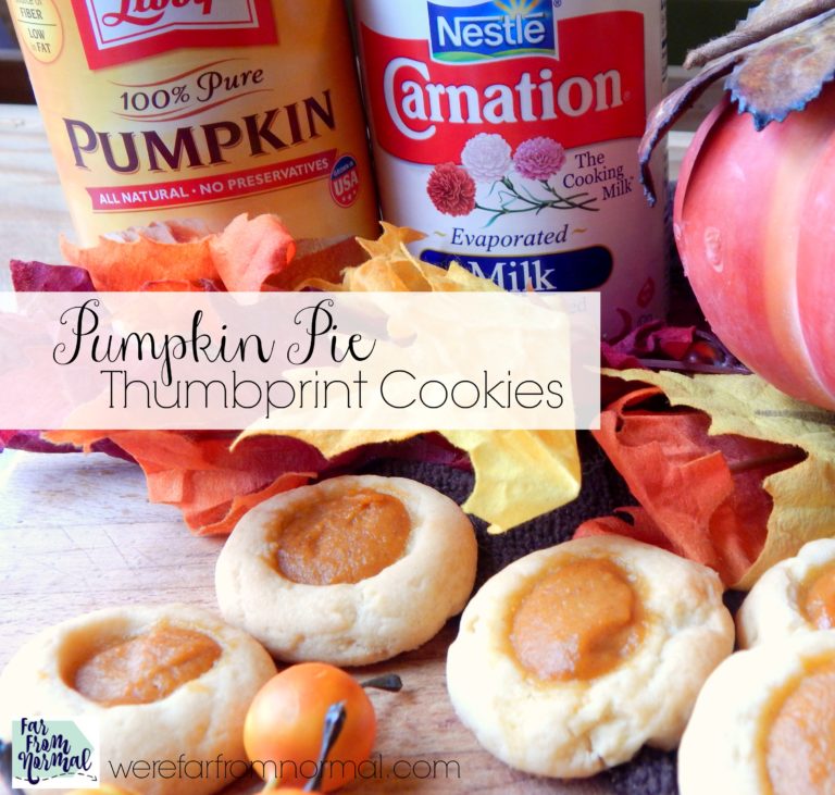 Pumpkin Pie Thumbprint Cookies
