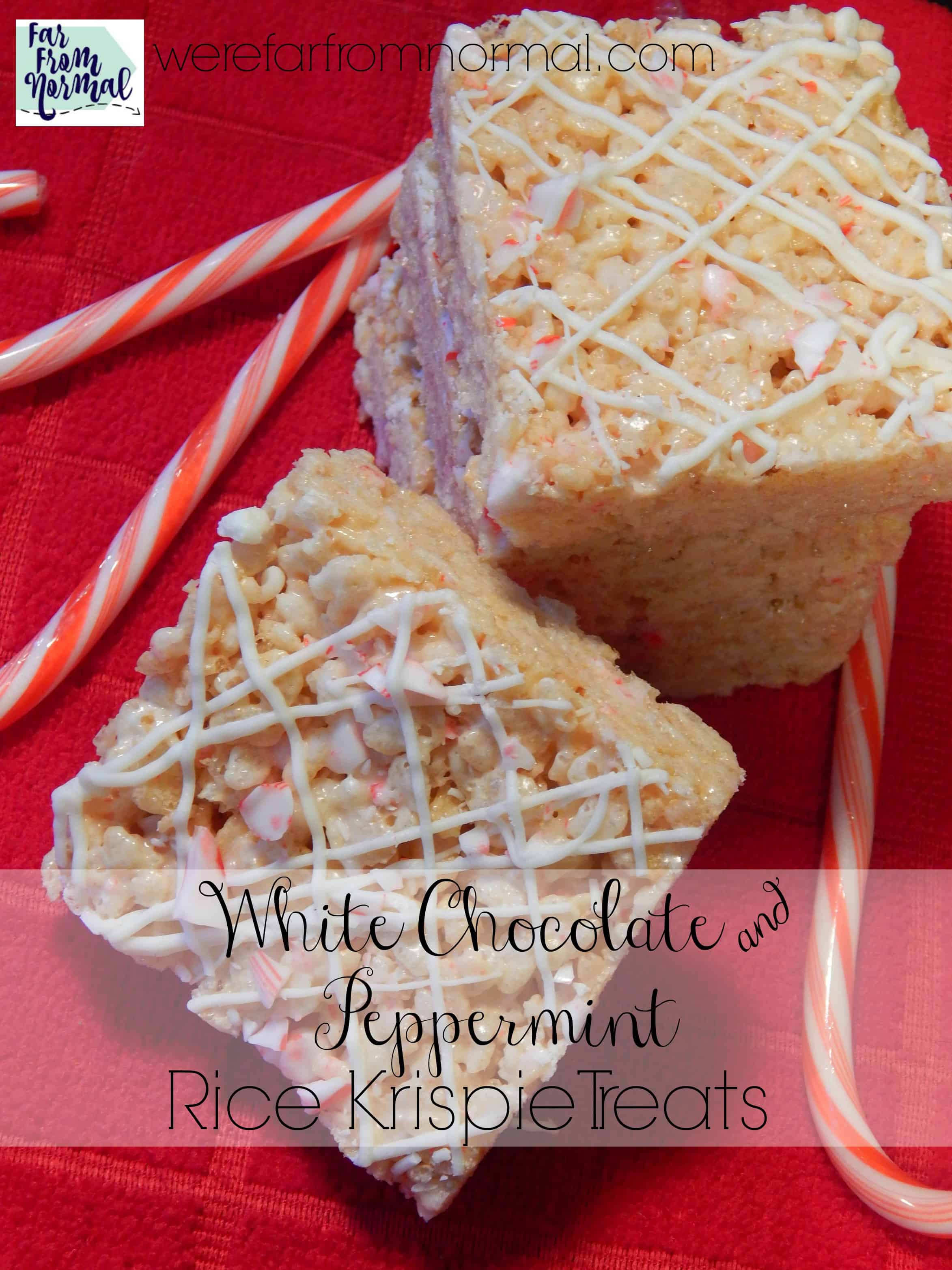 Delicious White Chocolate and Peppermint Rice Krispie Treats