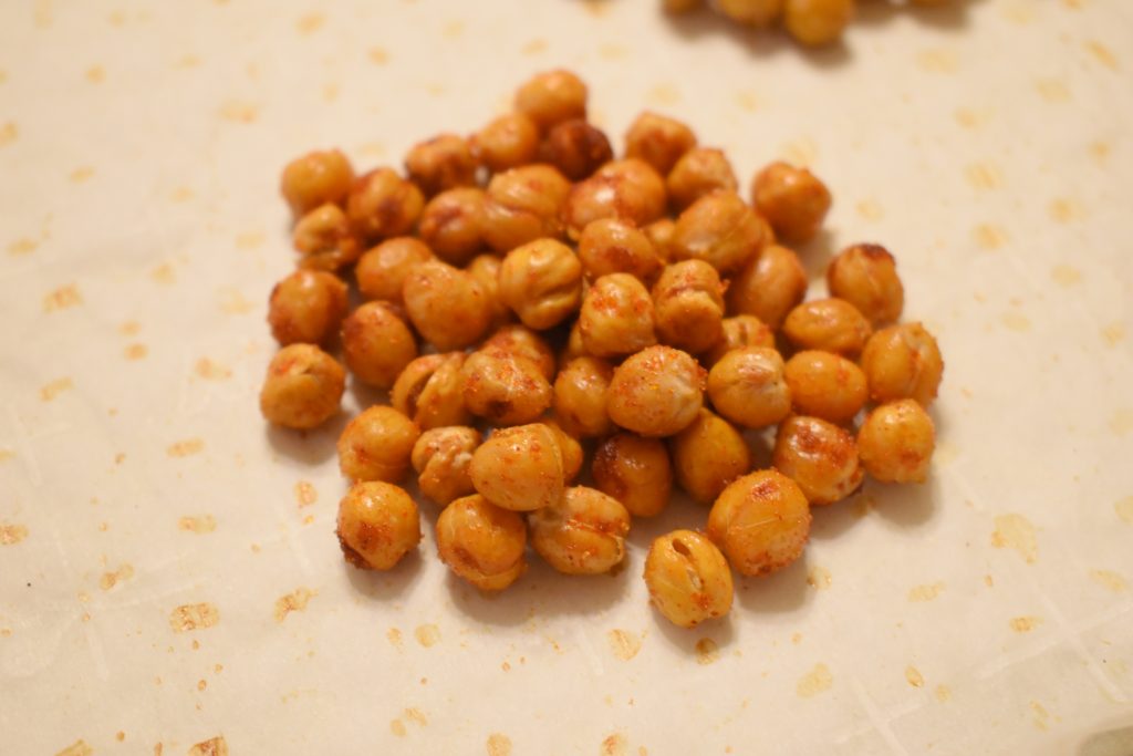 bacon flavored roasted chickpeas