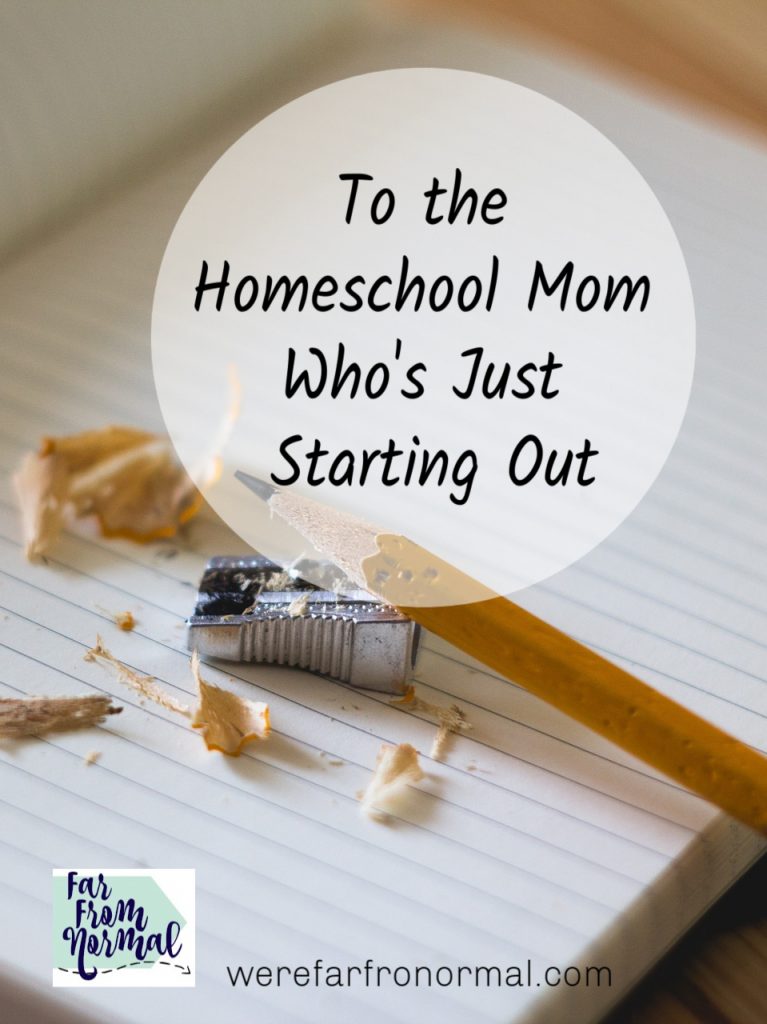To the Homeschool Mom Who’s Just Starting Out