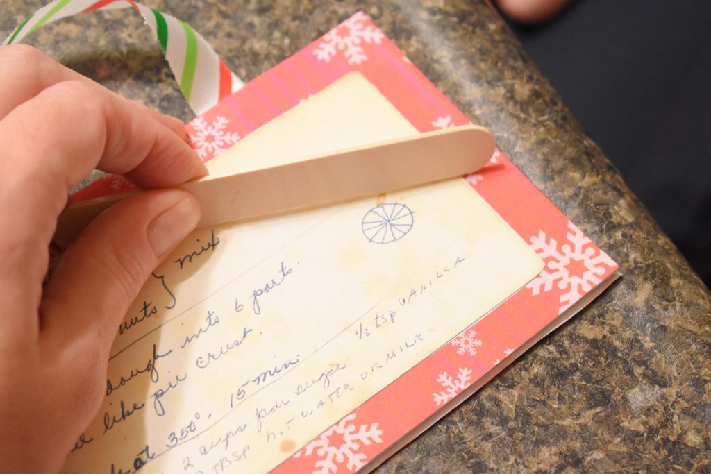 how to make a recipe card Christmas Ornament 