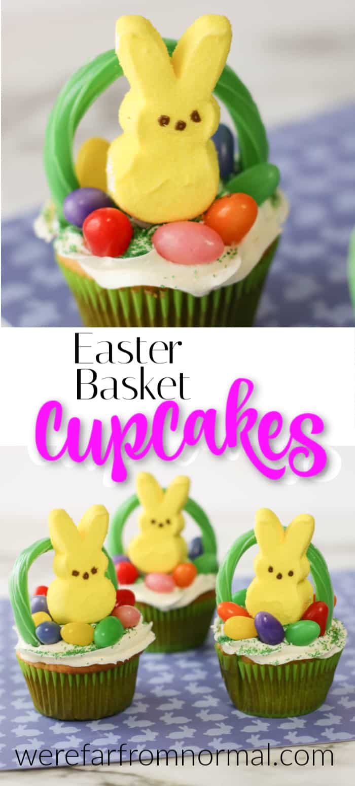 Easy Easter Basket Cupcakes - Far From Normal