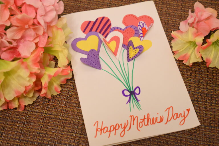 Heart Bouquet Homemade Mother’s Day Card