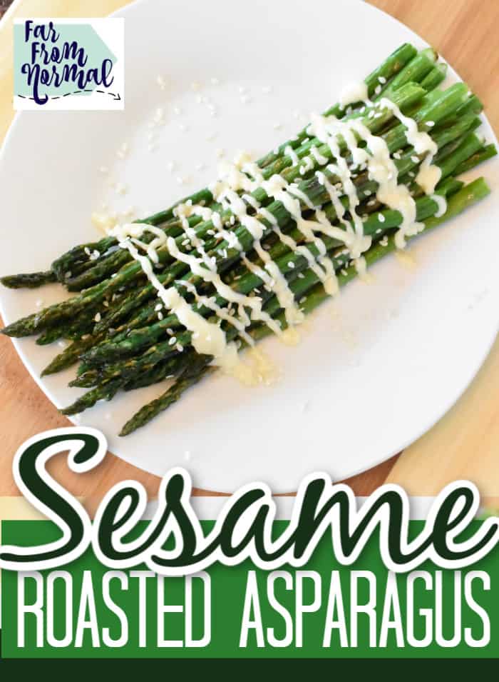 Roasted asparagus with Asian sesame sauce