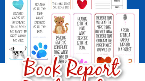 Image for Book Report Template, Reading Log & Book Marks