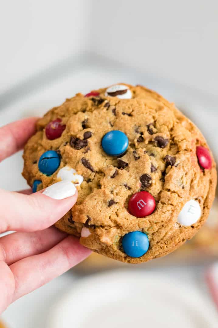 Giant M&M Cookies – Soft & Chewy