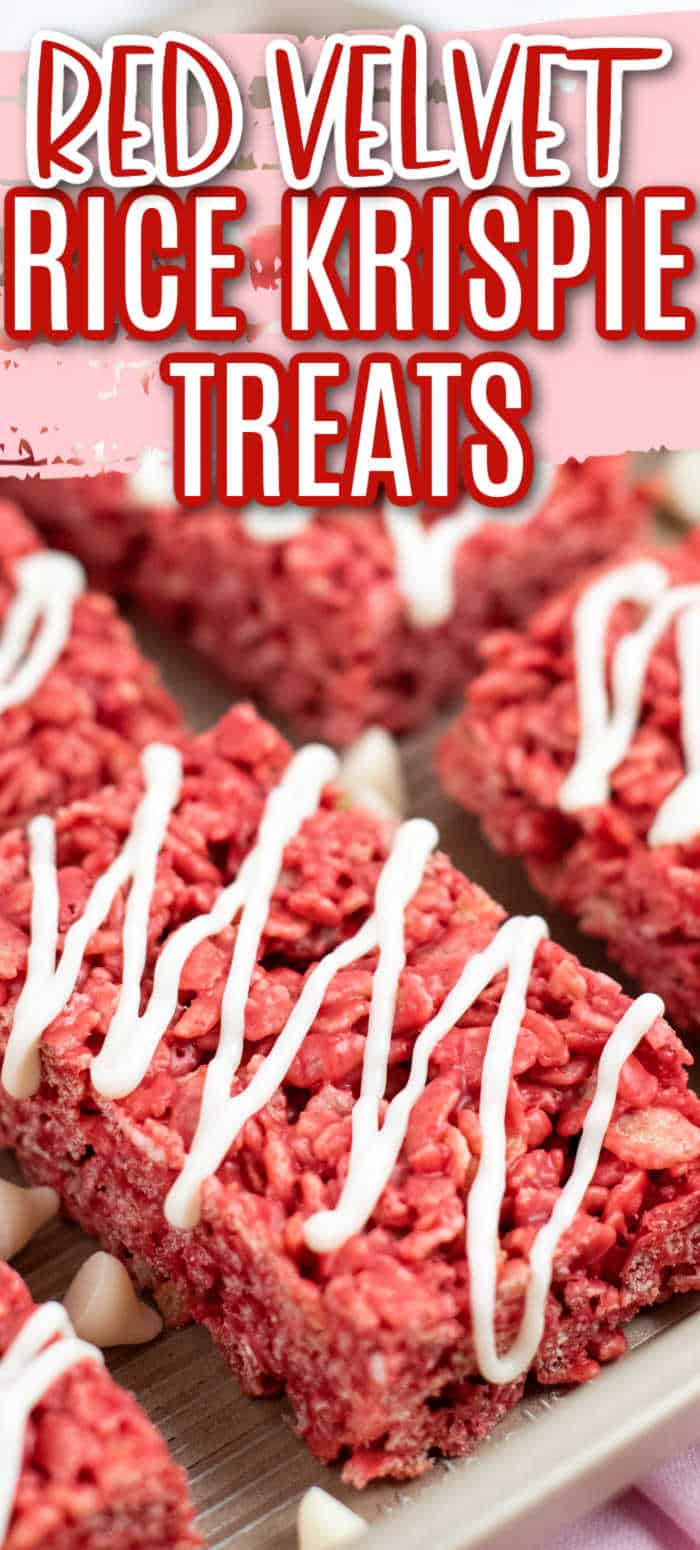 Delicious Red Velvet Rice Krispie Treats