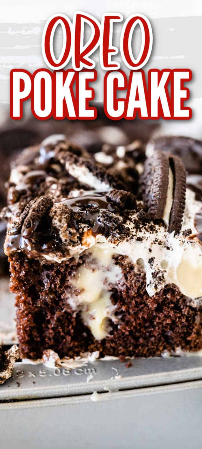 Delicious Oreo Poke Cake