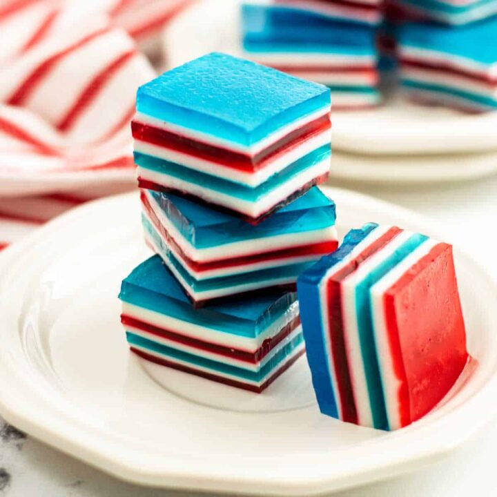 Red White and Blue Layered Jell-o