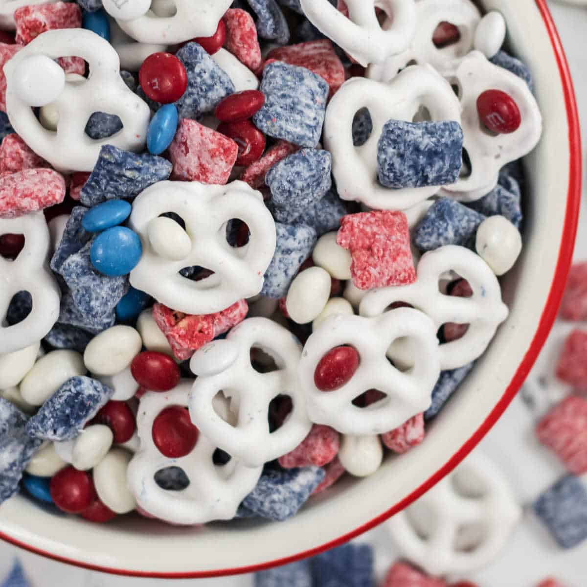 Red, White, and Blue Snack Mix