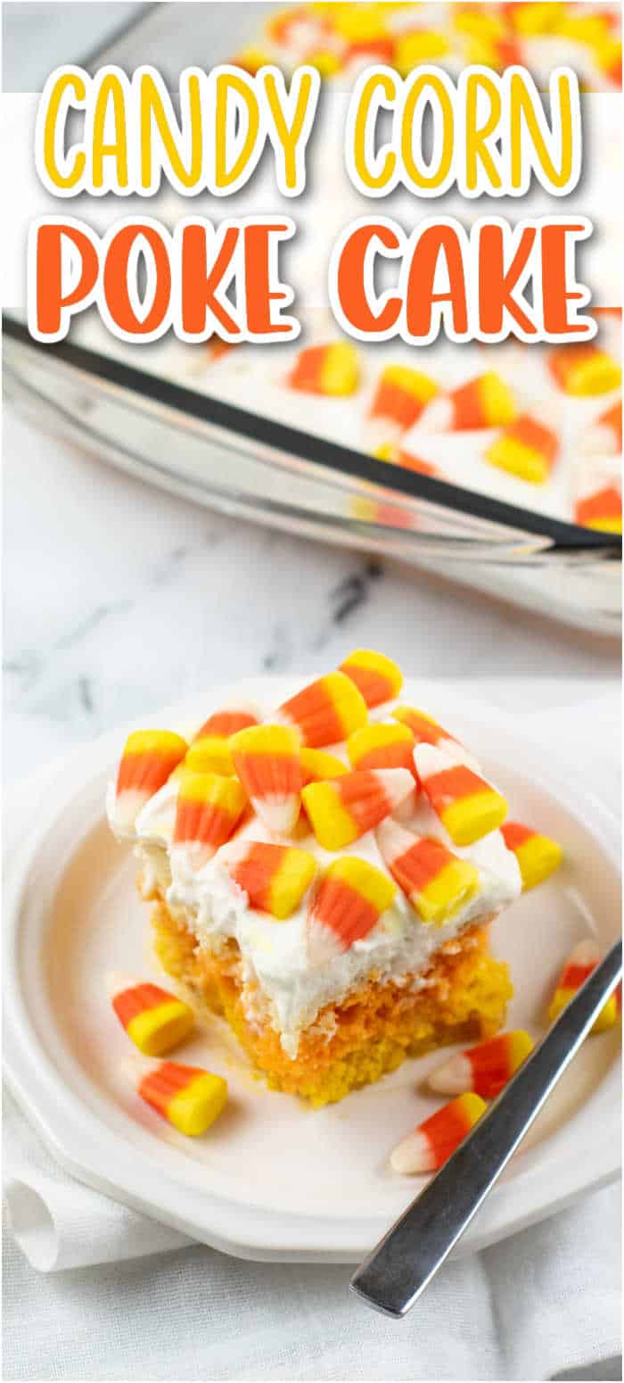 Candy Corn Poke Cake Far From Normal