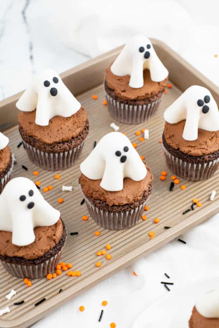 Halloween Ghost Cupcakes - Far From Normal