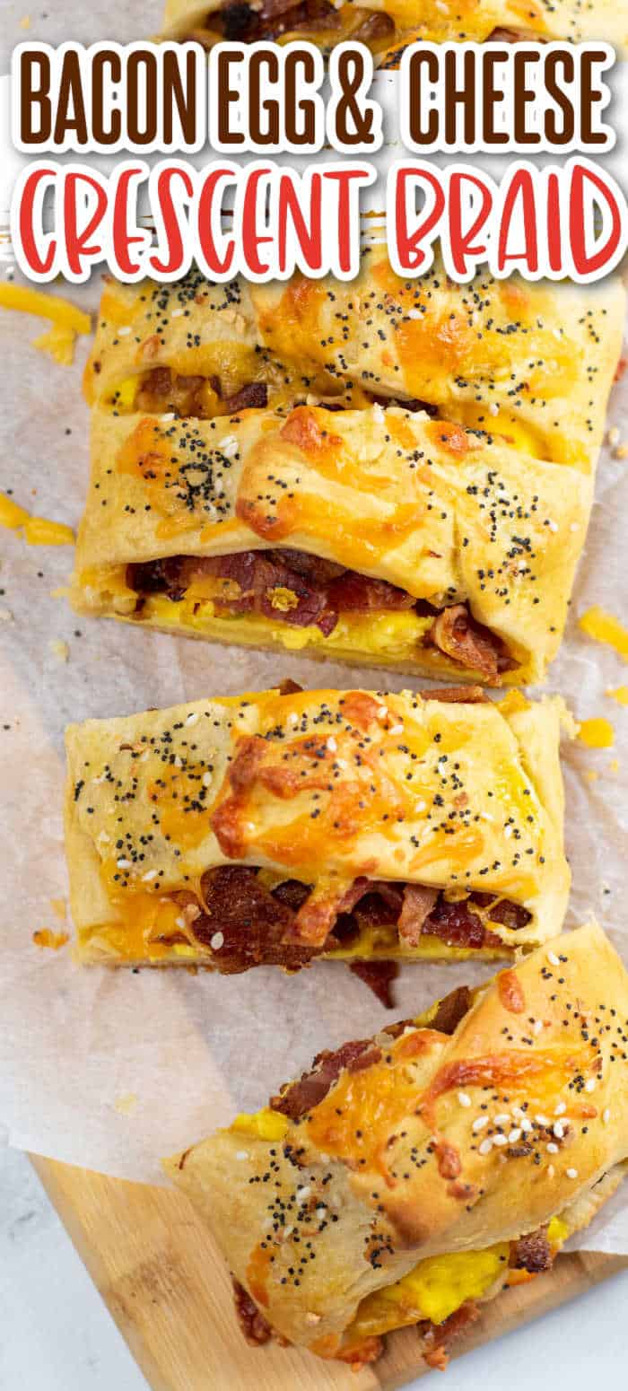 Bacon Egg & Cheese Crescent Breakfast Braid