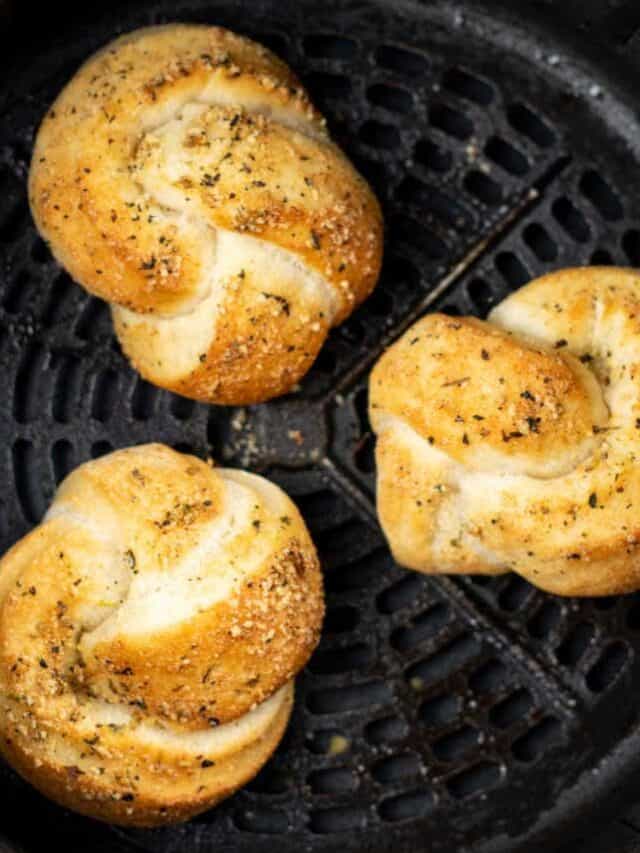 Air Fryer Garlic Knots Far From Normal