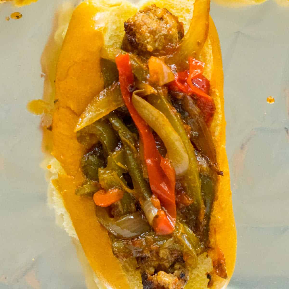 Crockpot Italian Sausage Peppers and Onions - Far From Normal